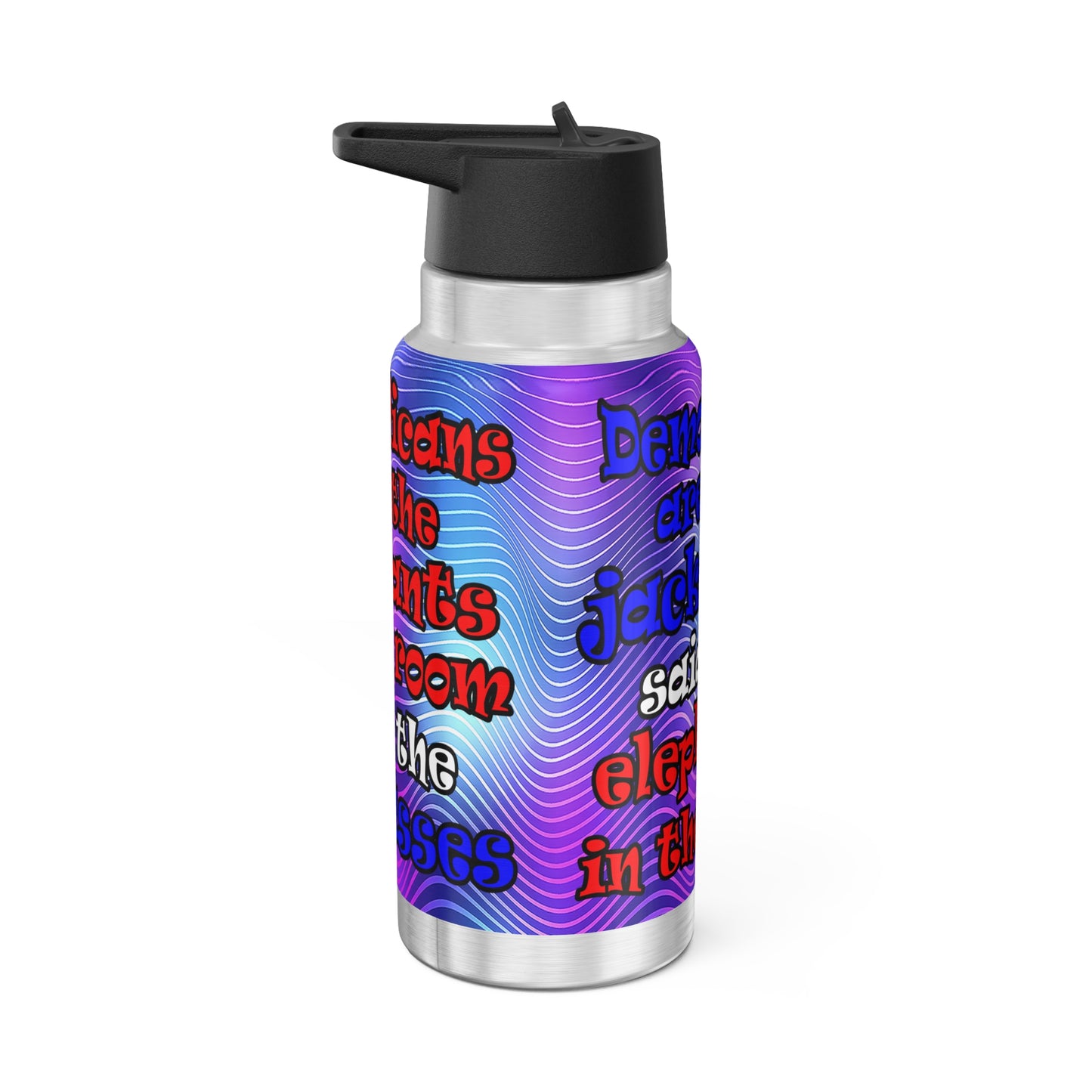 donkeys and elephants - Gator Tumbler, 32oz  (purple wave)