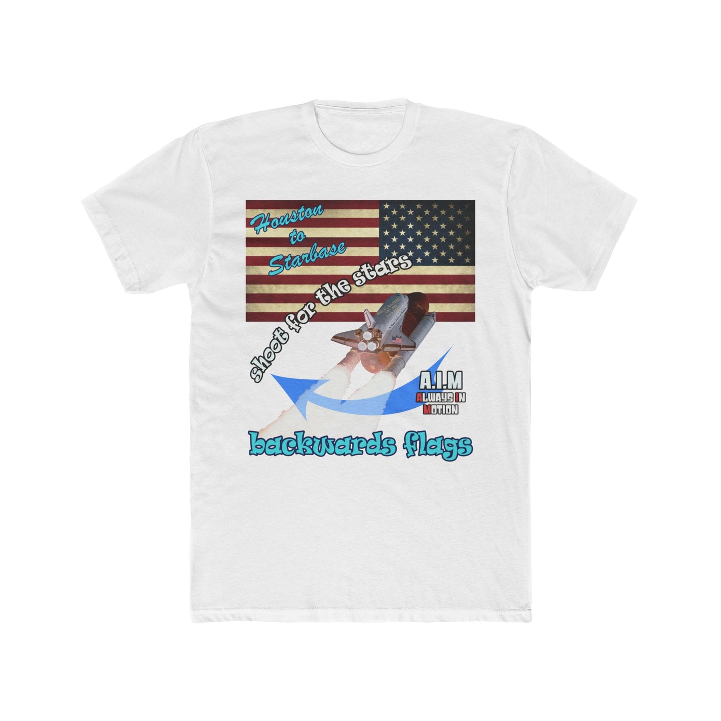 shoot for the stars - Men's Cotton Crew Tee