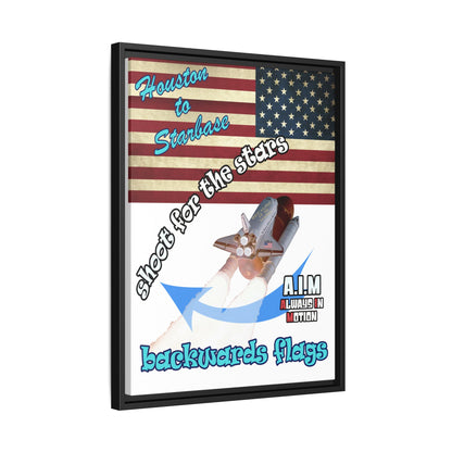 shoot for the stars - framed canvas art (white)