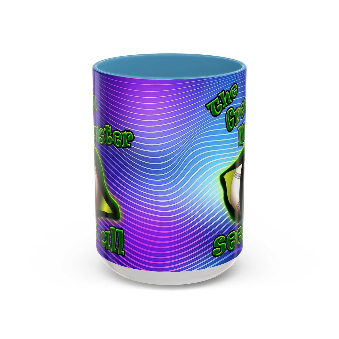 green monster - Accent Mug (purple wave)
