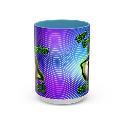 green monster - Accent Mug (purple wave)