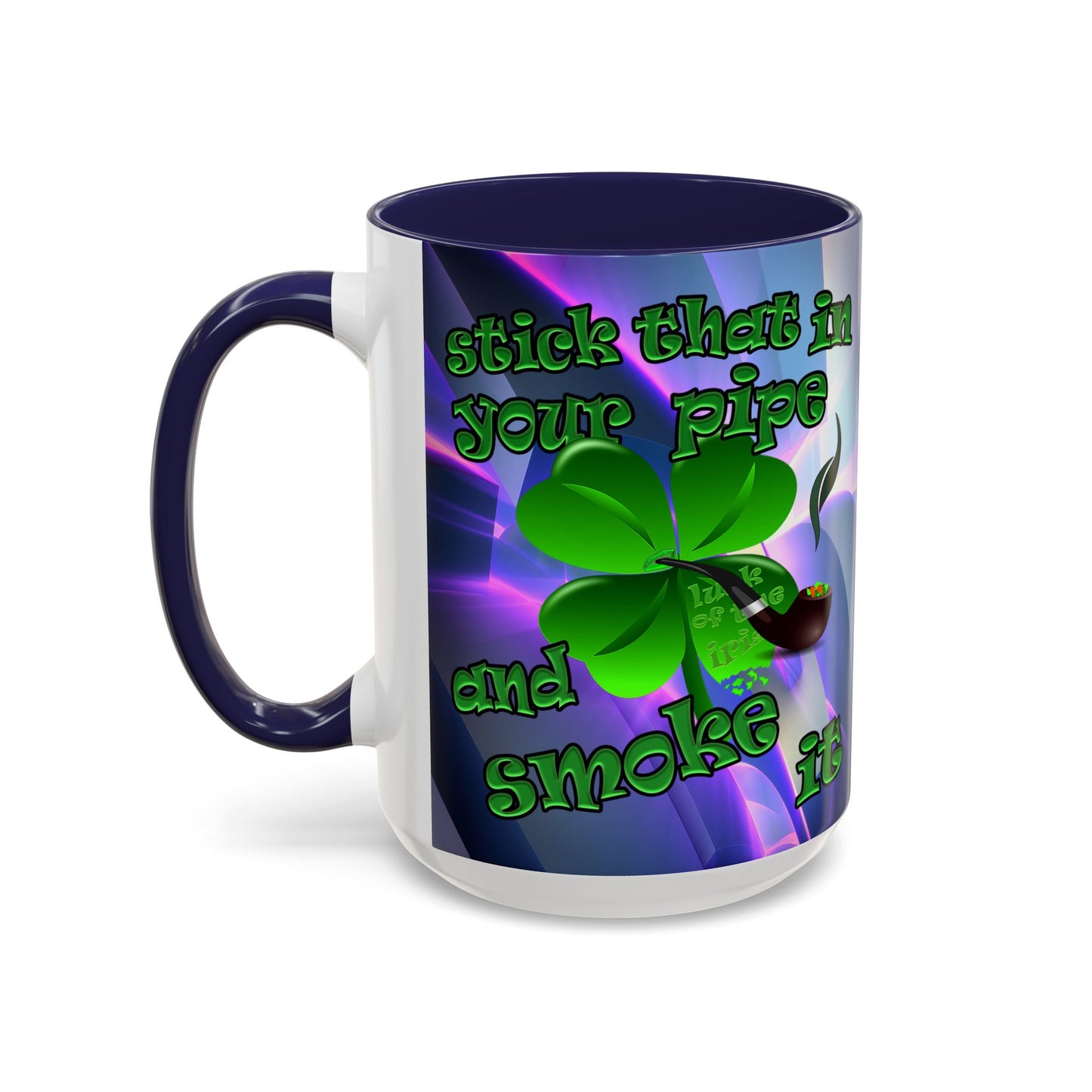 celtics logo - Accent Mug (grey-pink wave)