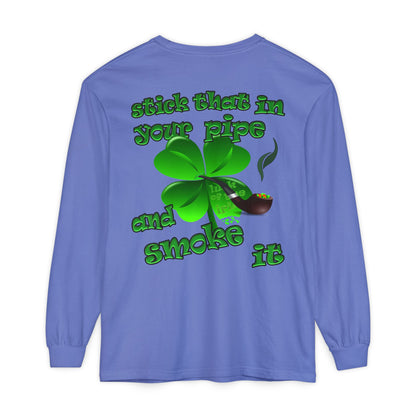 celtics logo - Unisex Garment-dyed Long Sleeve T-Shirt