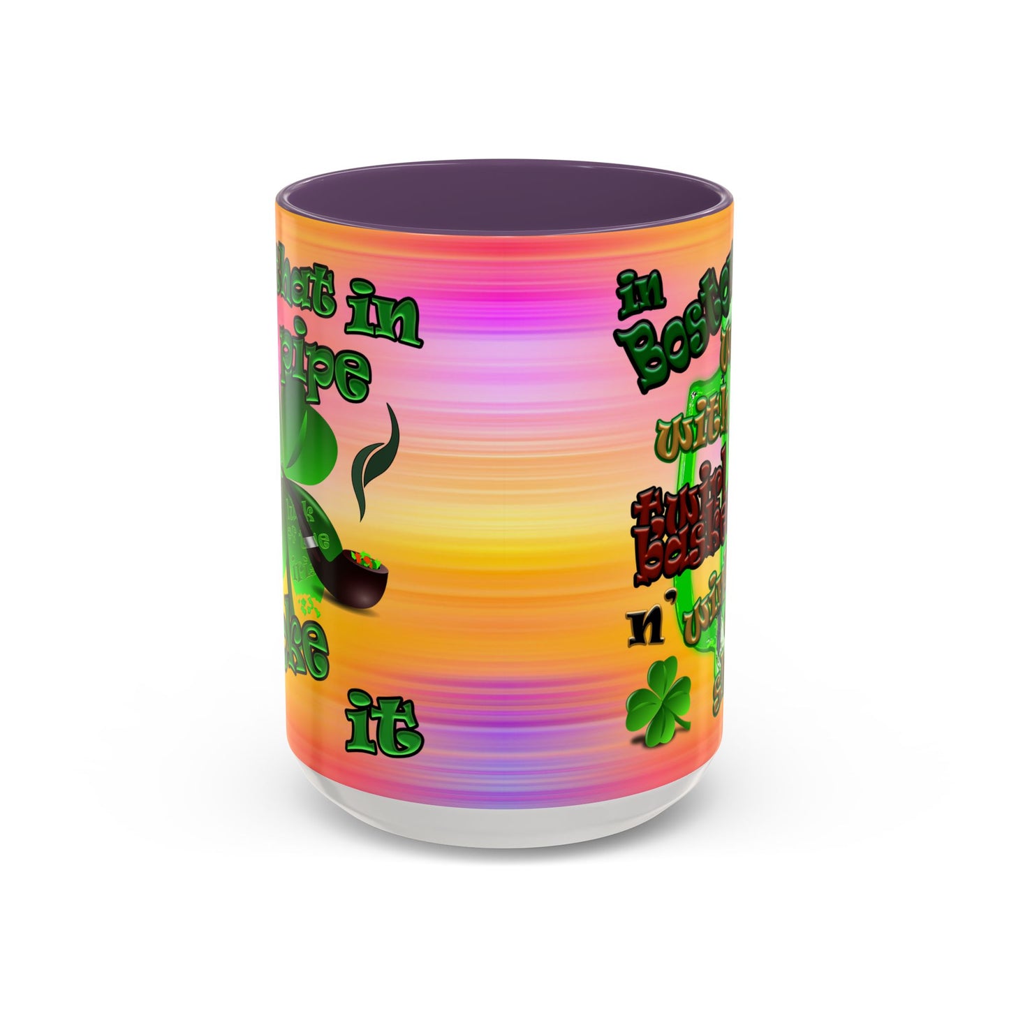 celtics logo - Accent Mug (color blur)