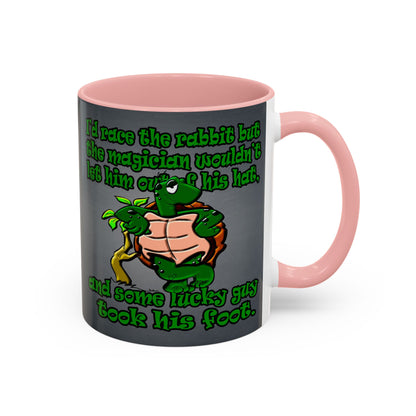 turtle race - Accent Mug (grey-light grey)