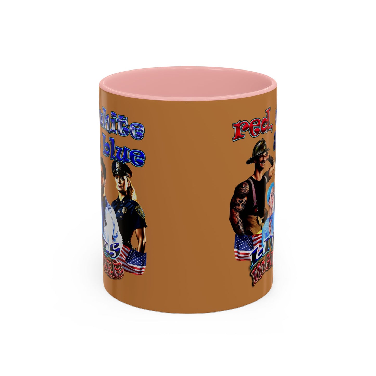 rw&b lives matter - Accent Mug (light brown)