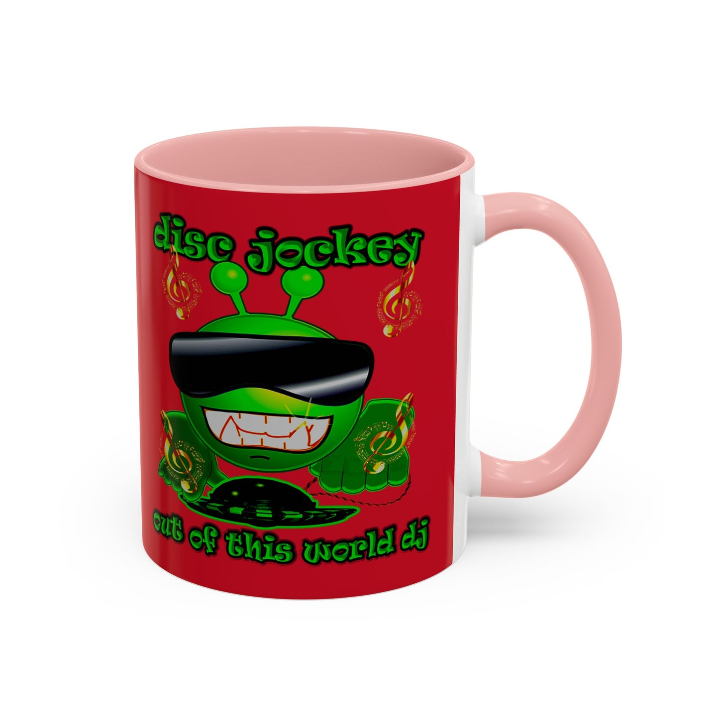 disc jockey - Accent Mug (dark red)