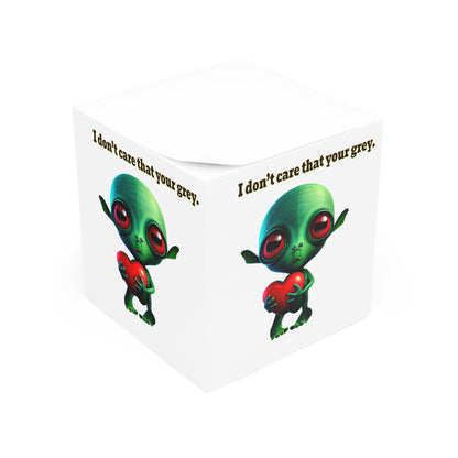 I don't care that your grey - note cube (white)