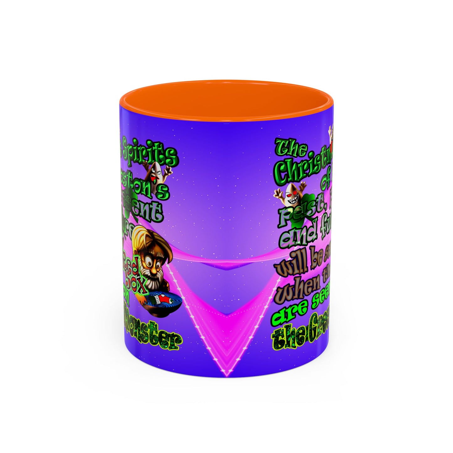 christmas spirits of boston - Accent Mug (purple-pink wave)