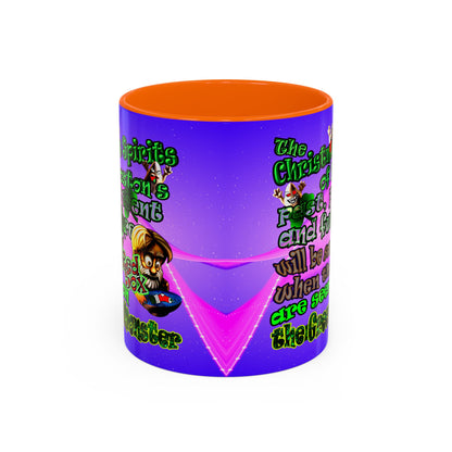 christmas spirits of boston - Accent Mug (purple-pink wave)