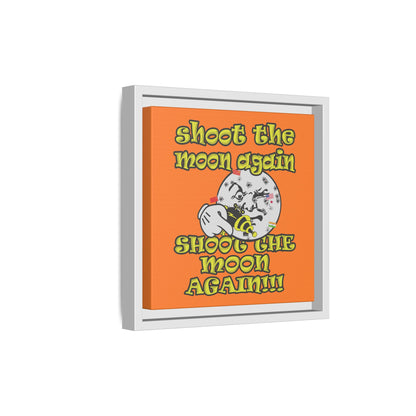 shoot the moon again - framed canvas art (crusta)