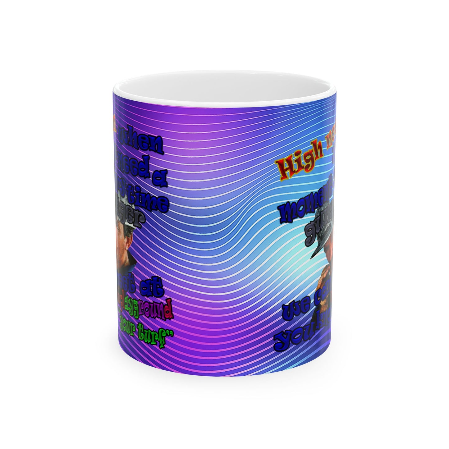 high noon - White Mug (purple wave)