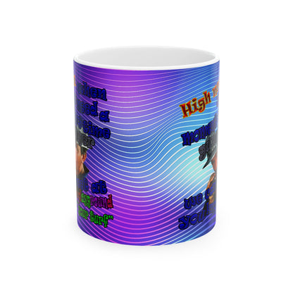 high noon - White Mug (purple wave)