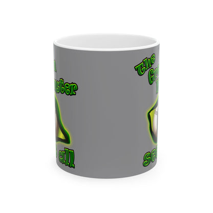 green monster - White Mug (grey)