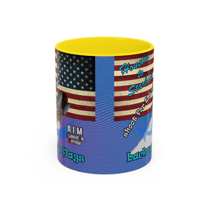 shoot for the stars - Accent Mug (light blue-purple wave)