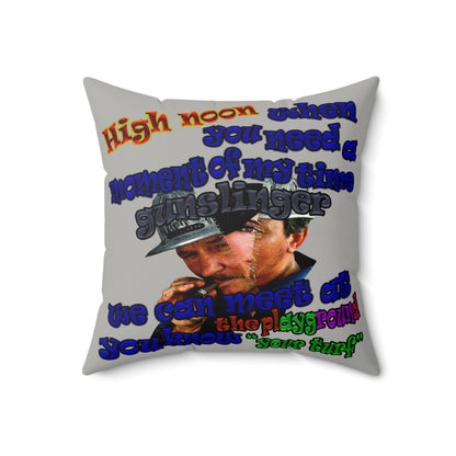 high noon - Faux Suede Square Pillow - (light grey)
