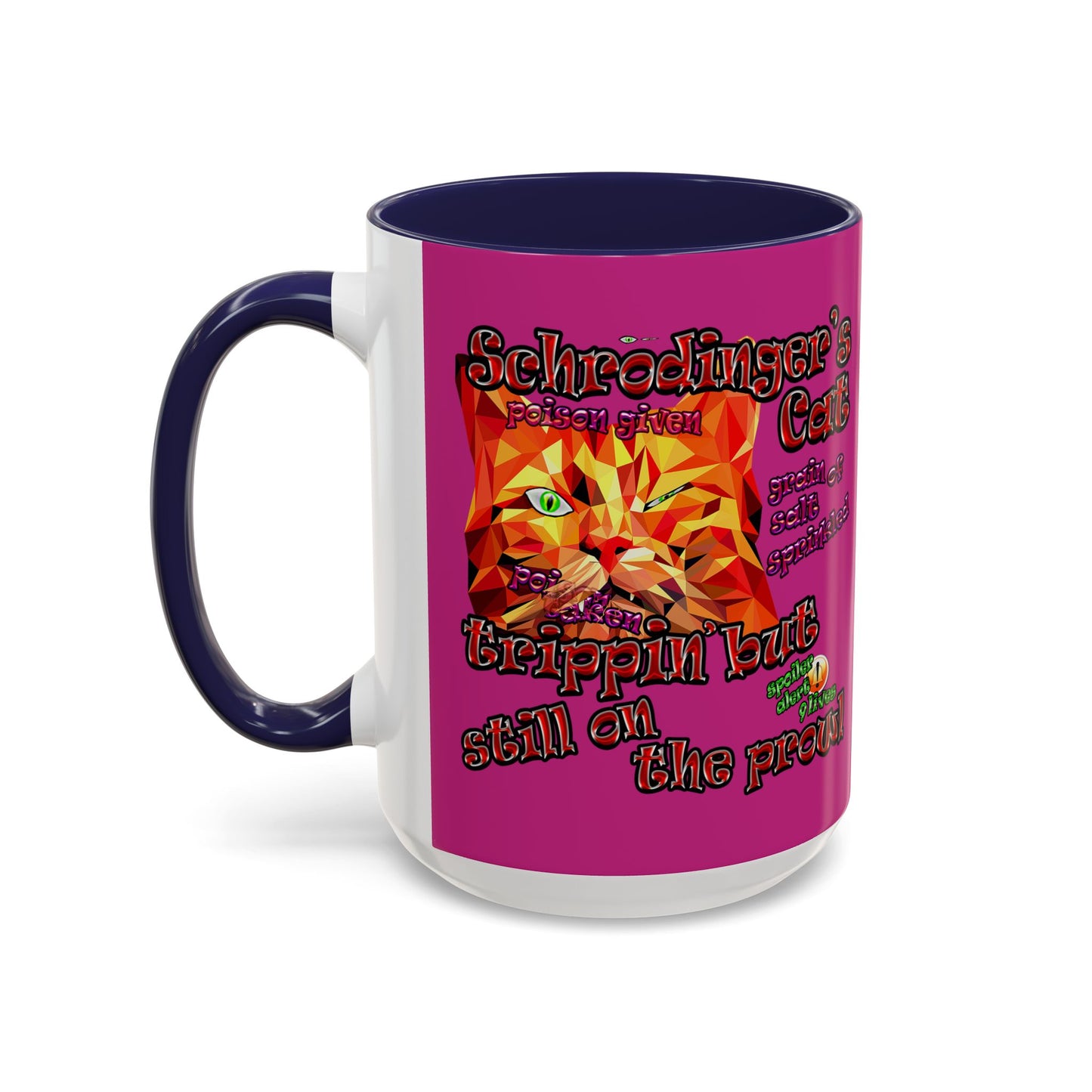 schrodinger's cat - Accent Mug (pink)