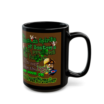 christmas spirits of boston - Black Mug (brown)