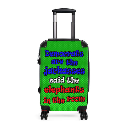 donkeys and elephants - Suitcase (logo green)