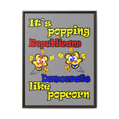 popping like popcorn - framed canvas art (grey)