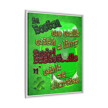 celtics logo - framed canvas art (green turf)