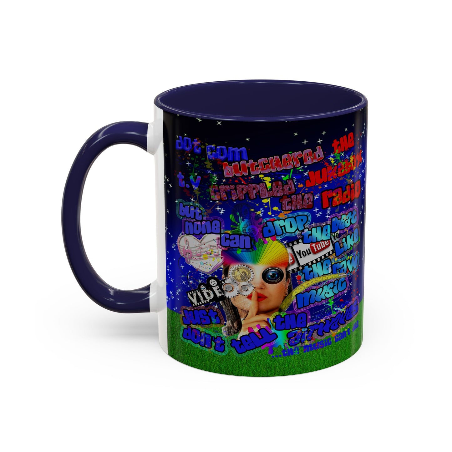 drop the beat - Accent Mug ('snoops' background)