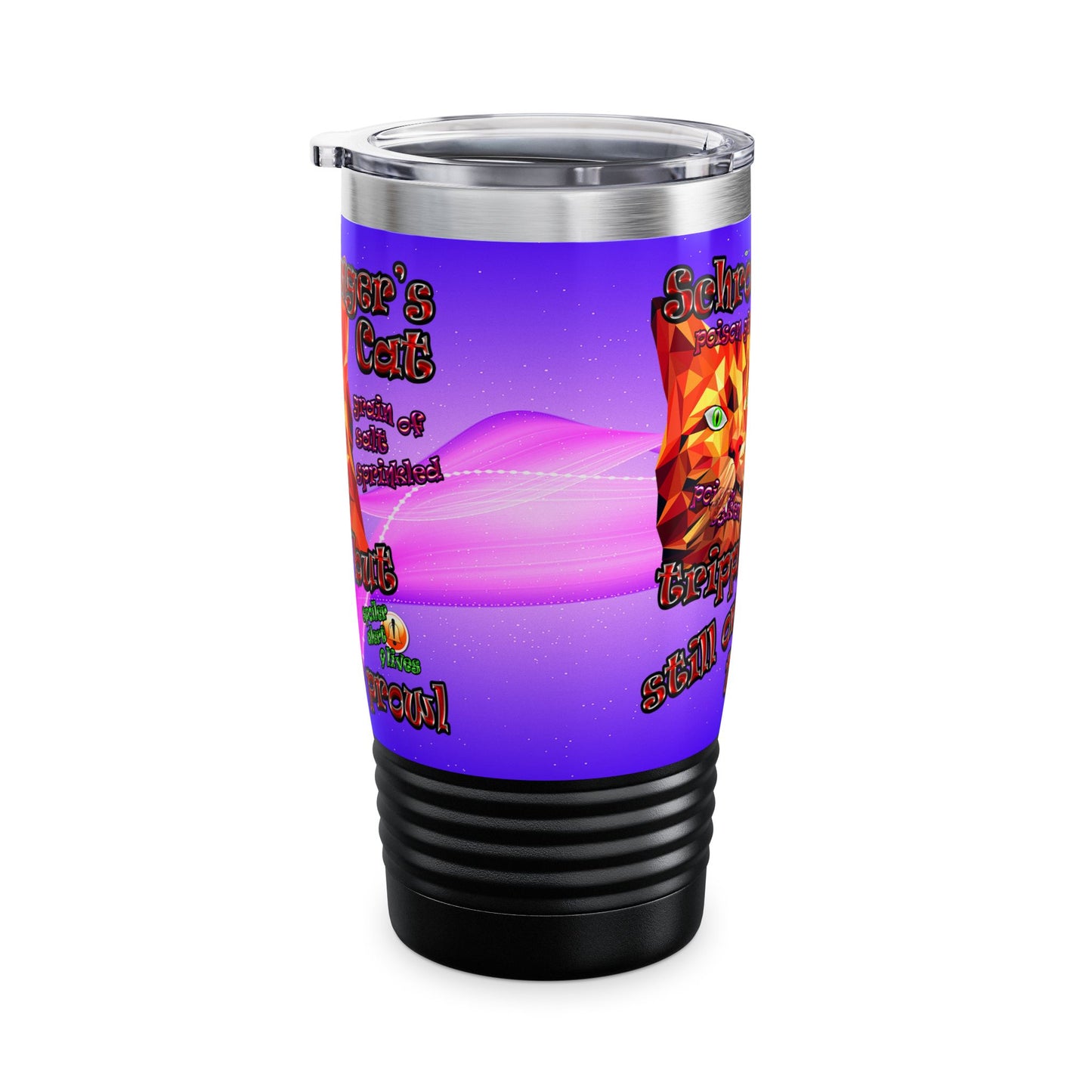 schrodinger's cat - Ringneck Tumbler, 20oz (purple-pink wave)
