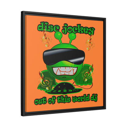 disc jockey - framed canvas art (crusta)