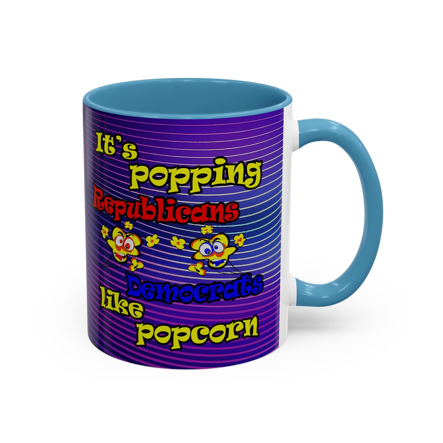 popping like popcorn - Accent Mug (purple wave)
