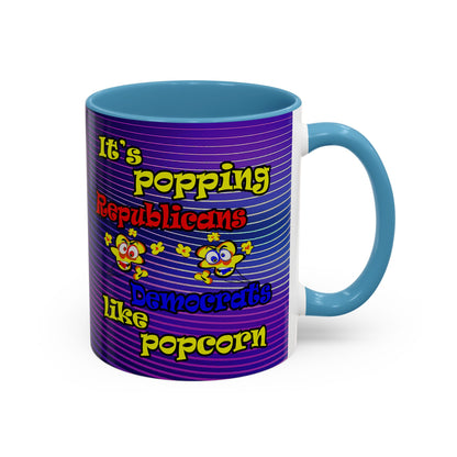 popping like popcorn - Accent Mug (purple wave)