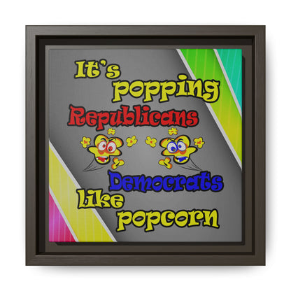 popping like popcorn - framed canvas art (rainbow split)