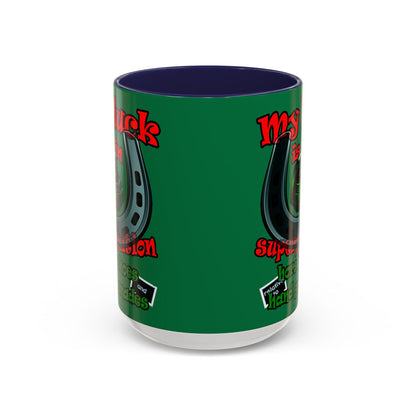 my luck - Accent Mug (dark green)