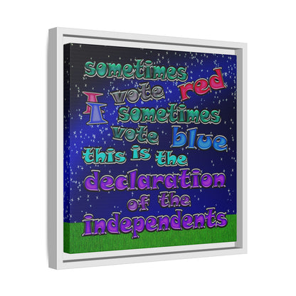 declaration of the independents - framed canvas art ('snoops' background)