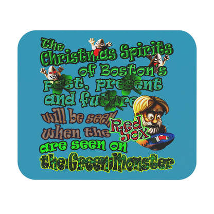 christmas spirits of boston - Mouse Pad (Rectangle) (turquoise)