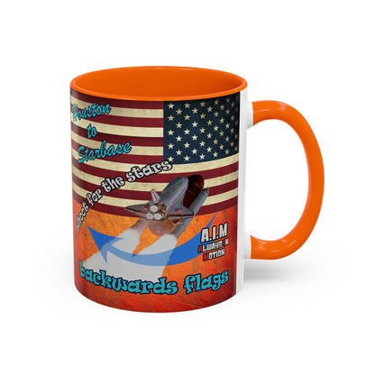 shoot for the stars - Accent Mug (burnt orange)