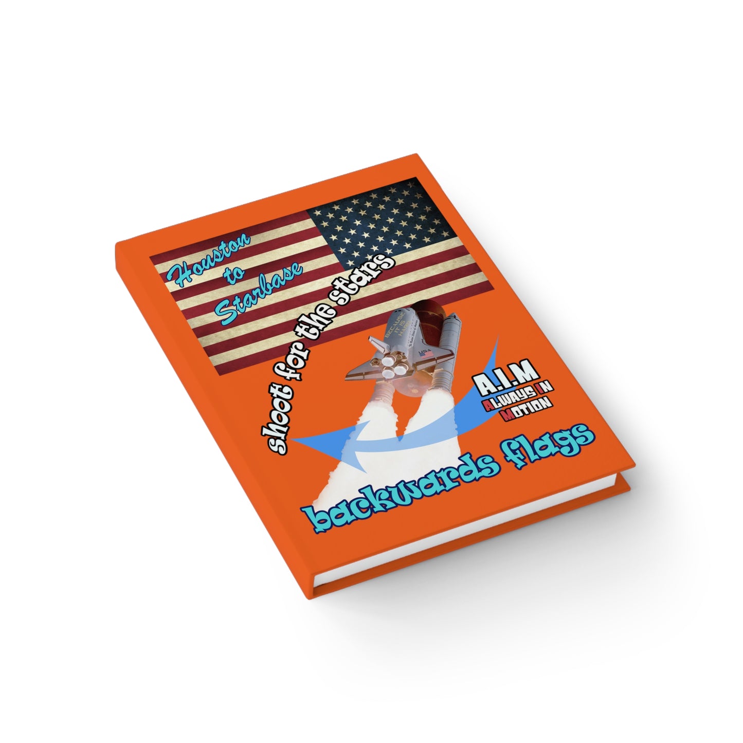 shoot for the stars - journal-blank (orange)