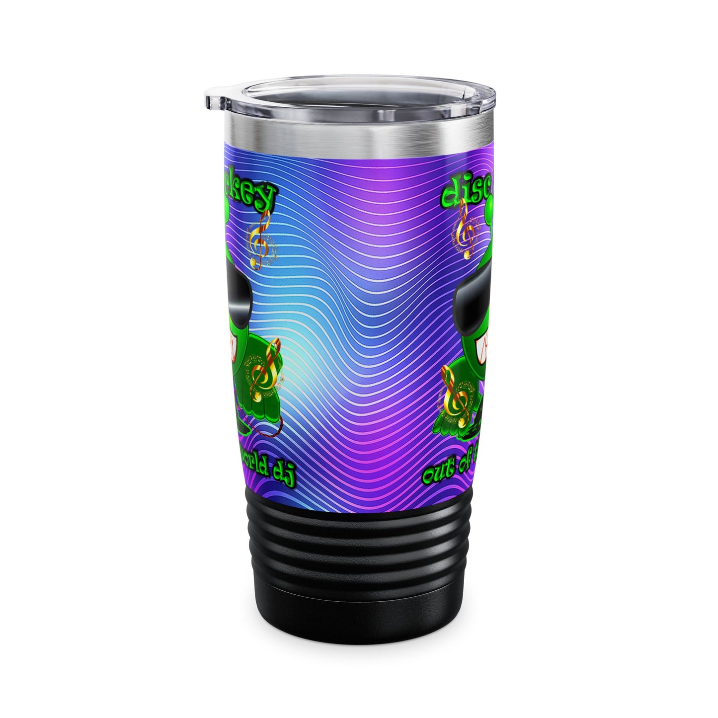 disc jockey - Ringneck Tumbler, 20oz (purple wave)