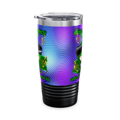 disc jockey - Ringneck Tumbler, 20oz (purple wave)