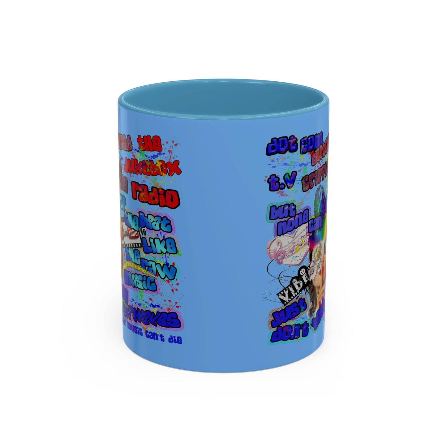 drop the beat - Accent Mug (light blue)