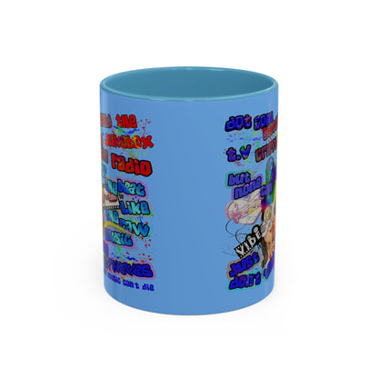 drop the beat - Accent Mug (light blue)
