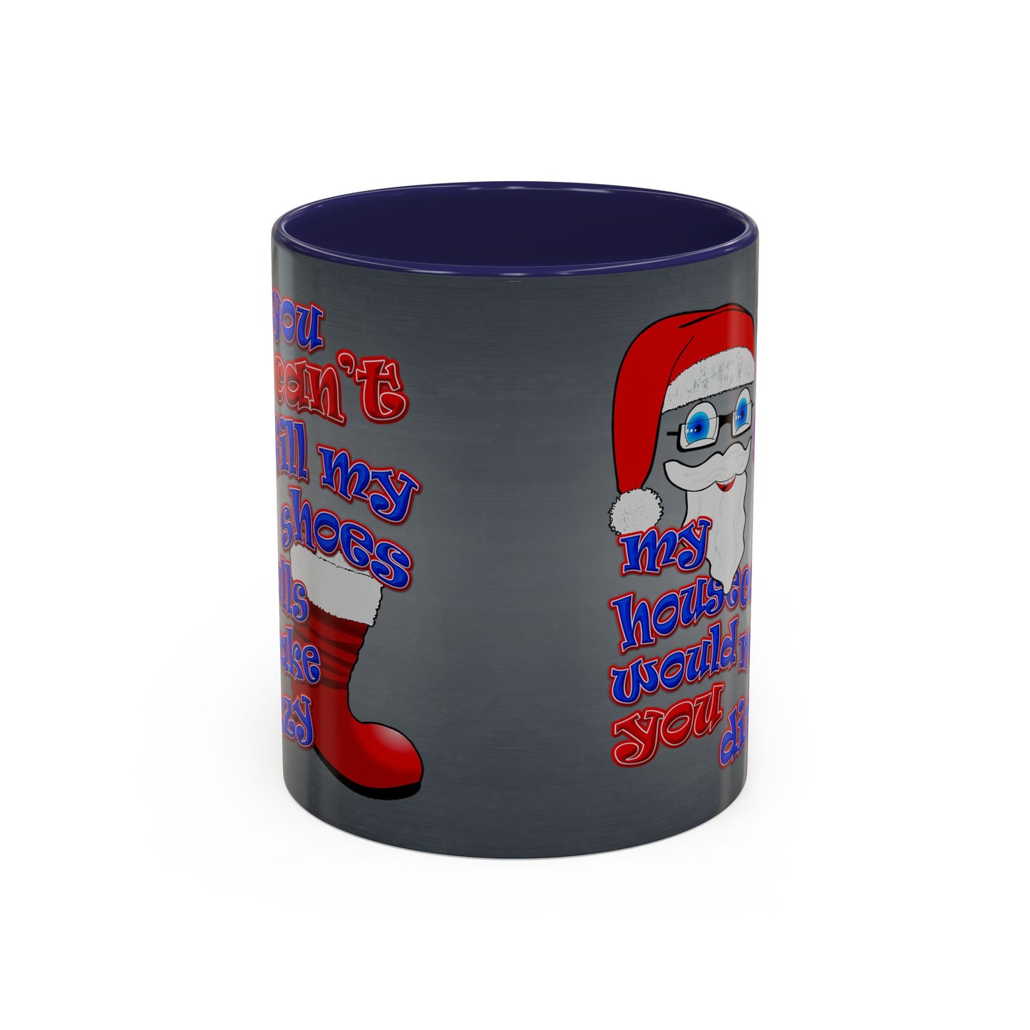 santa's shoes - Accent Mug (grey-light grey)
