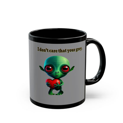I don't care that your grey - Black Mug (grey)
