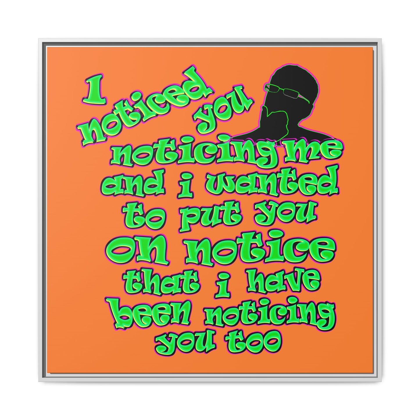 noticed you noticing - framed canvas art (crusta)