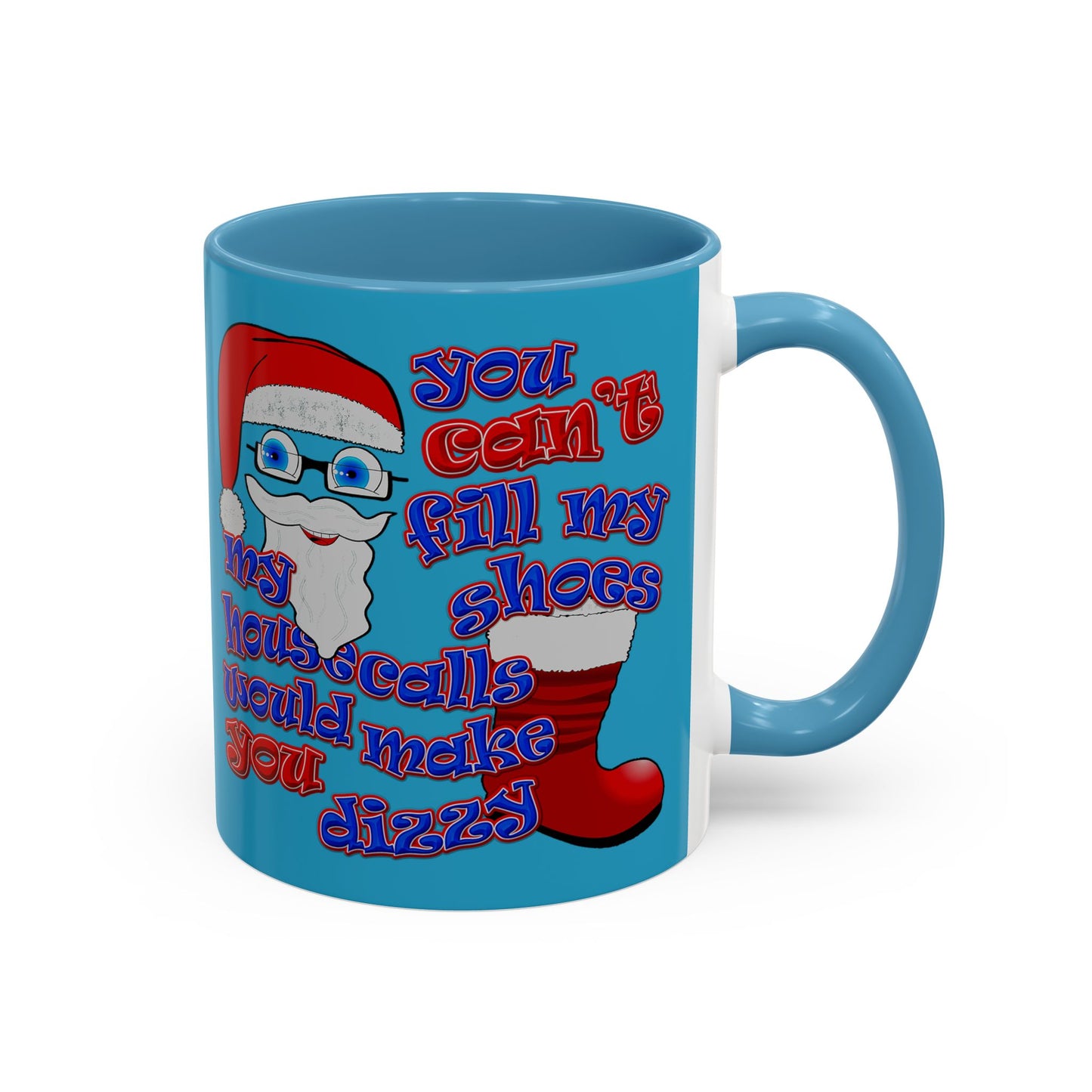 santa's shoes - Accent Mug (turquoise)