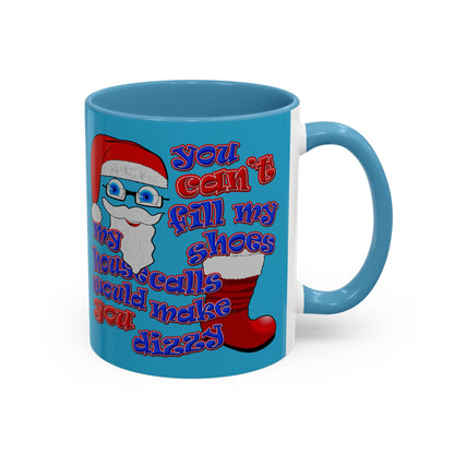 santa's shoes - Accent Mug (turquoise)