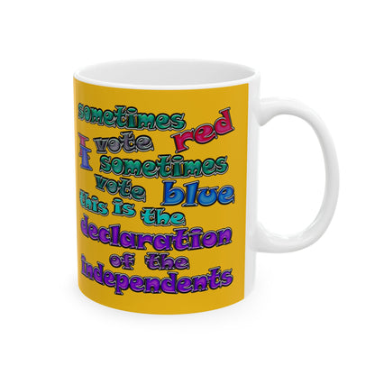 declaration of the independents - White Mug (yellow)