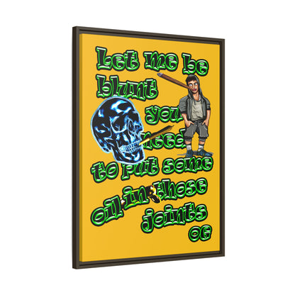 og - framed canvas art (yellow)