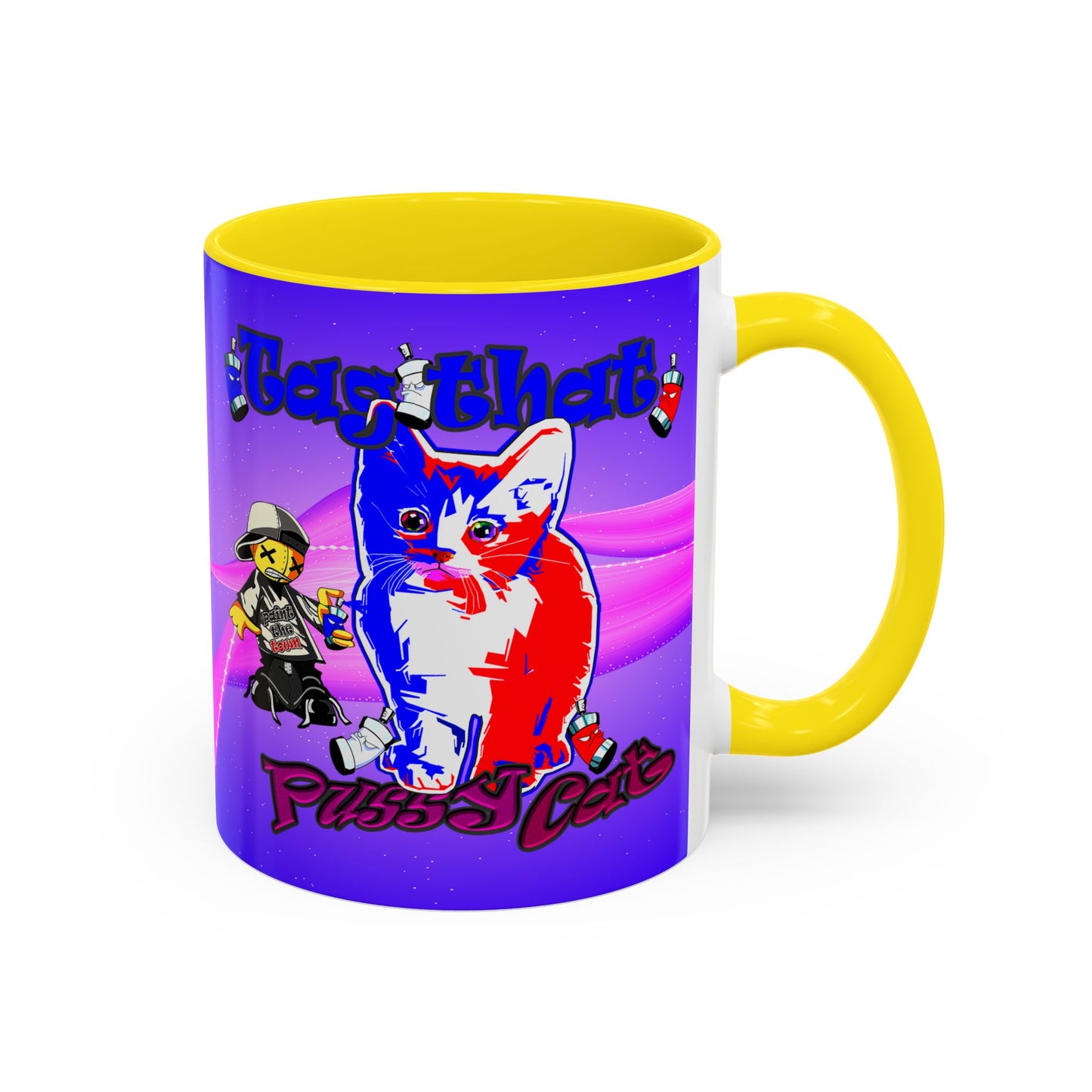 tag that - Accent Mug (purple-pink wave)