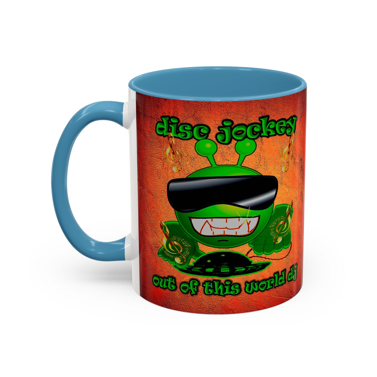 disc jockey - Accent Mug (burnt orange)
