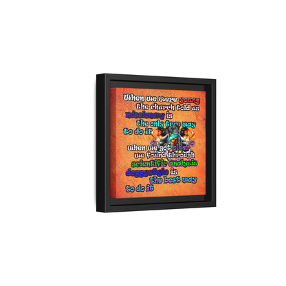 doggystyle - framed canvas art (burnt orange)